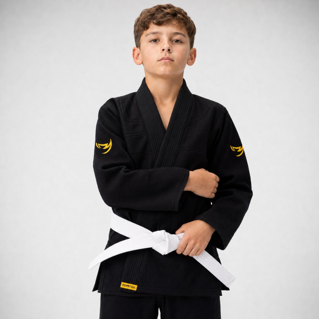 Kids Ghost V-Lite BJJ Gi Black/Yellow