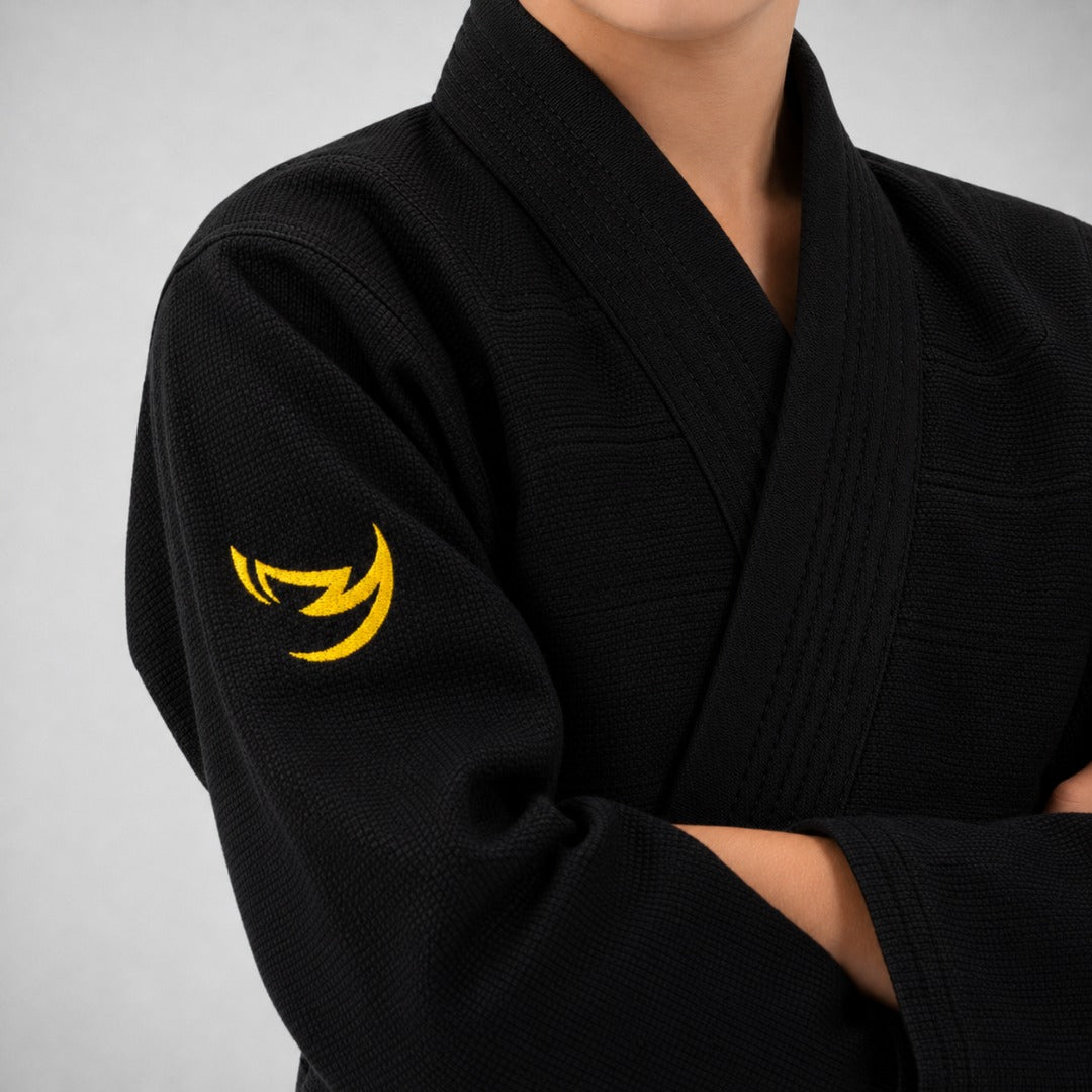 Kids Ghost V-Lite BJJ Gi Black/Yellow