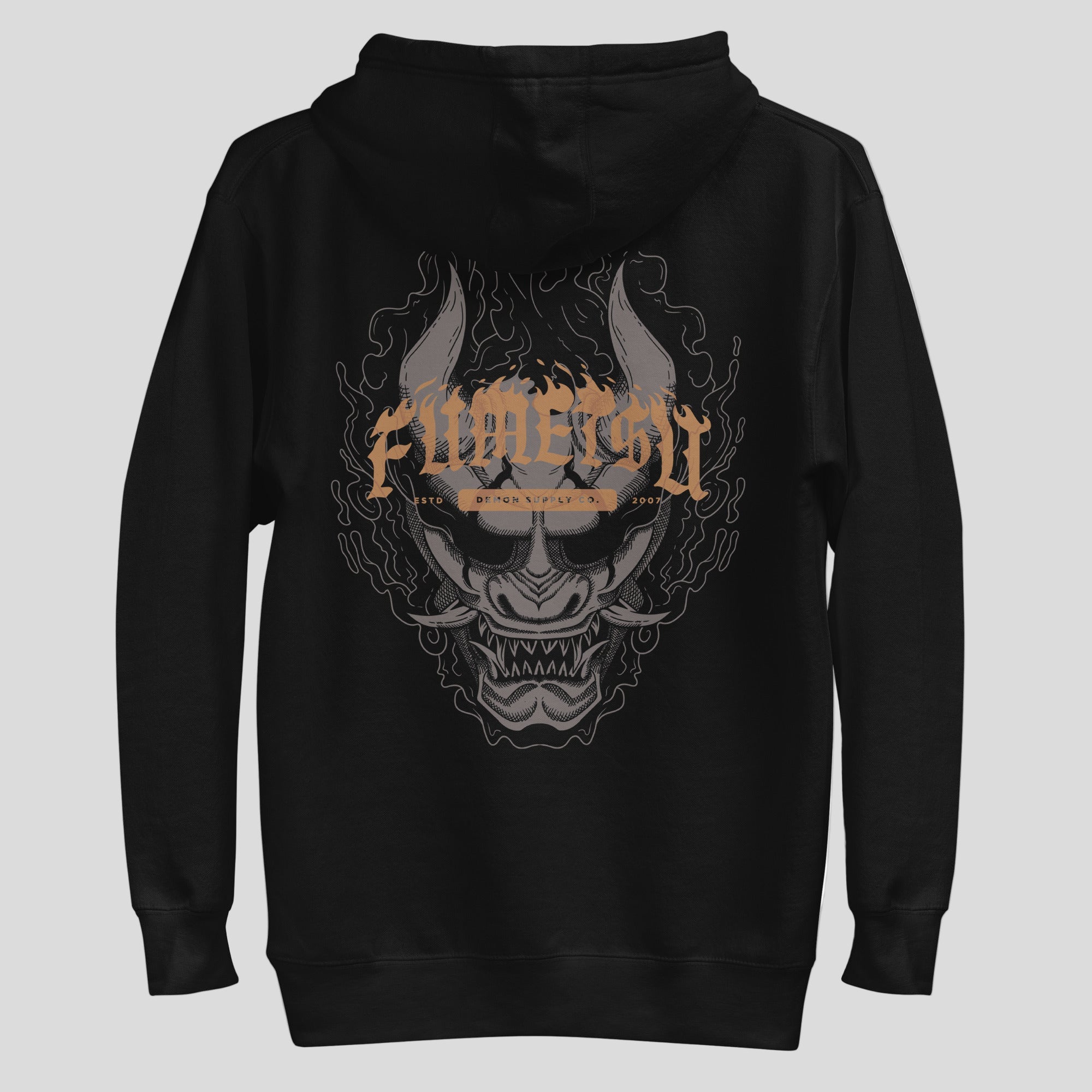 Oni Demon Hoodie Black Back
