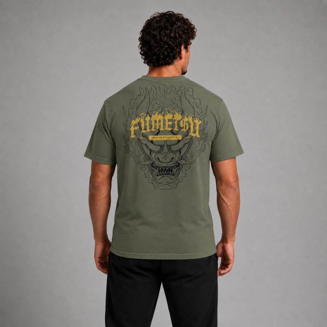 Oni Demon T-Shirt Khaki