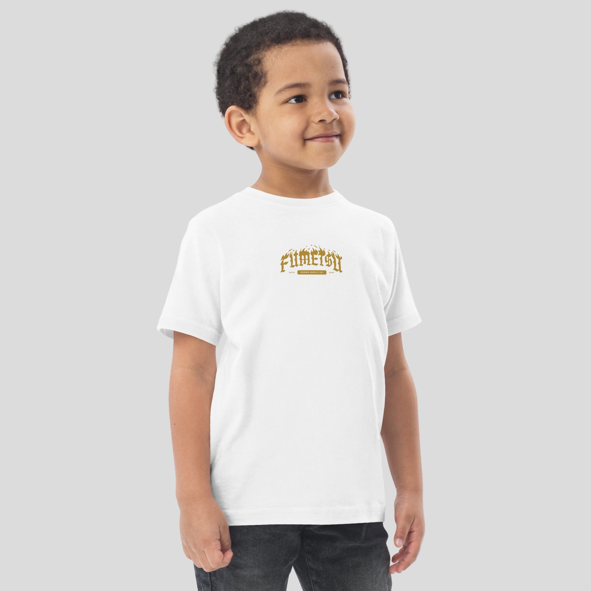 Oni Demon Toddler T-Shirt White Lifestyle