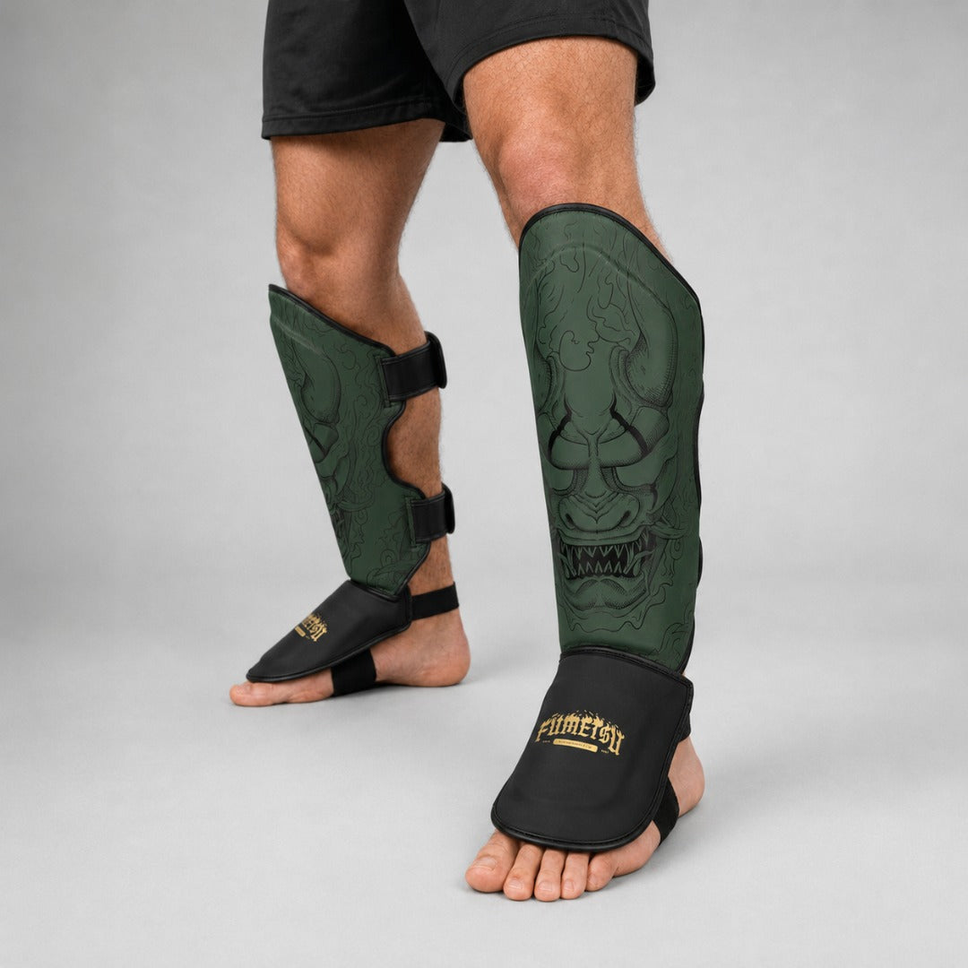 Oni Shin Guards Khaki/Black/Gold