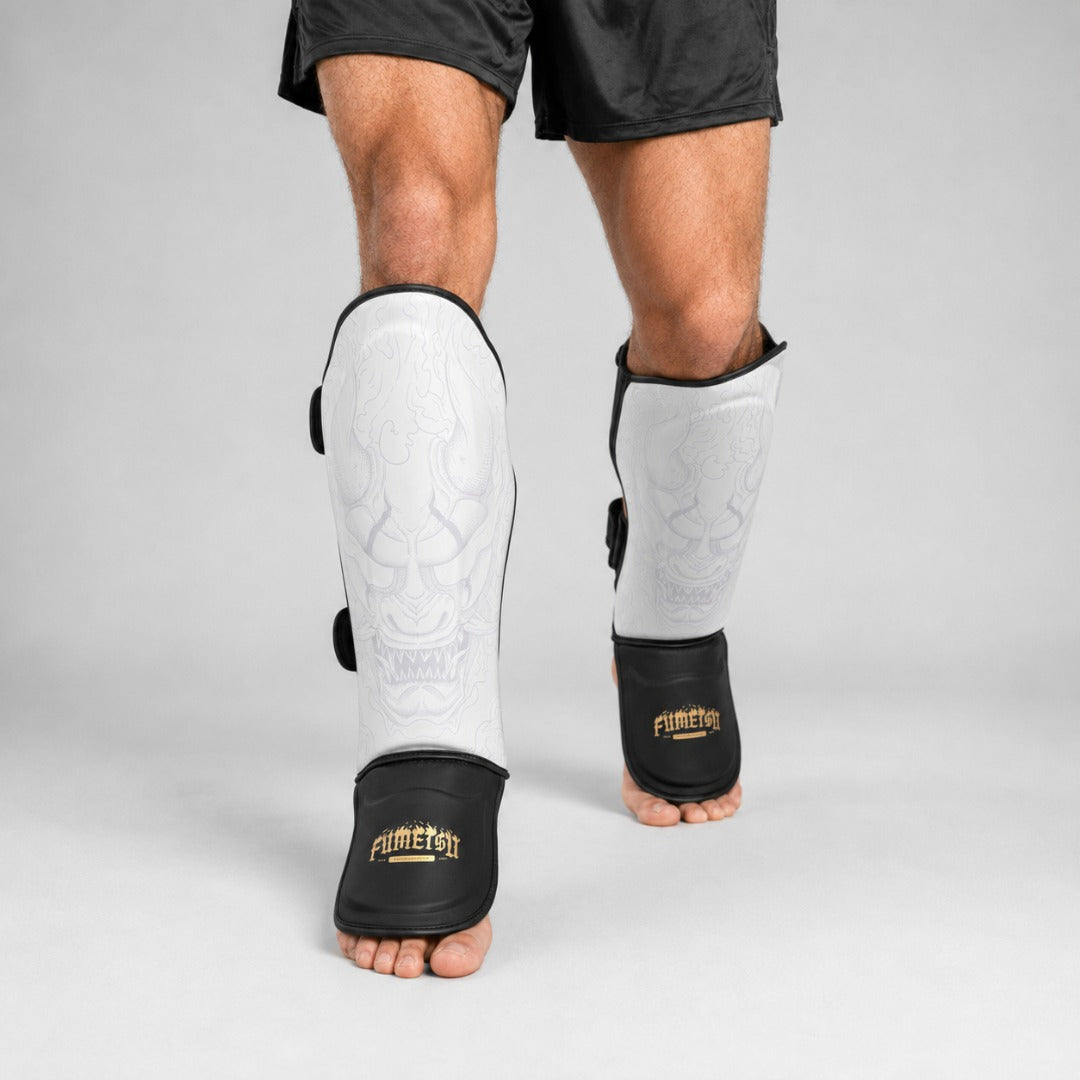 Oni Shin Guards White/Black/Gold Lifestyle 2