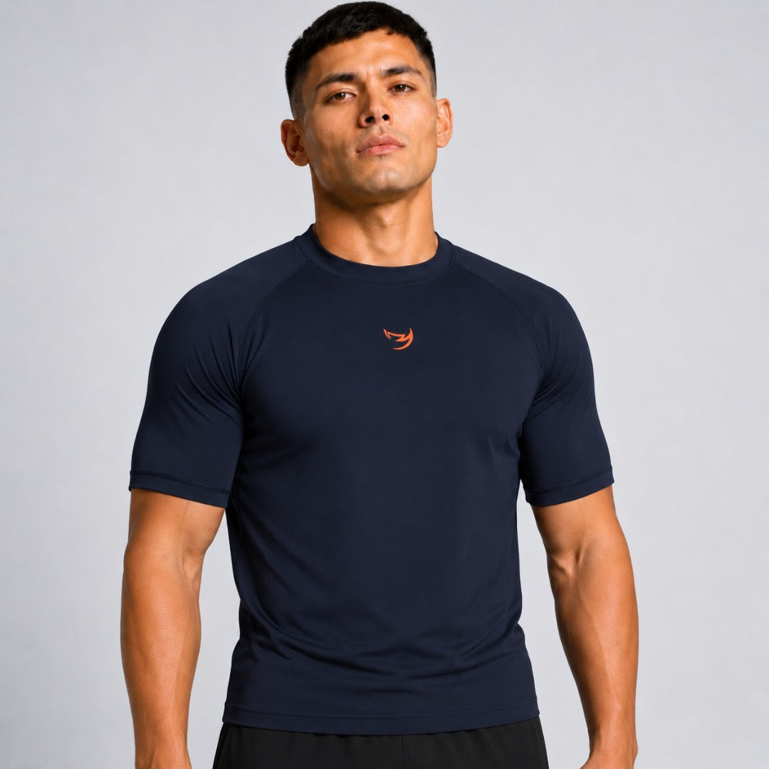 Origins Short Sleeve Rash Guard Navy