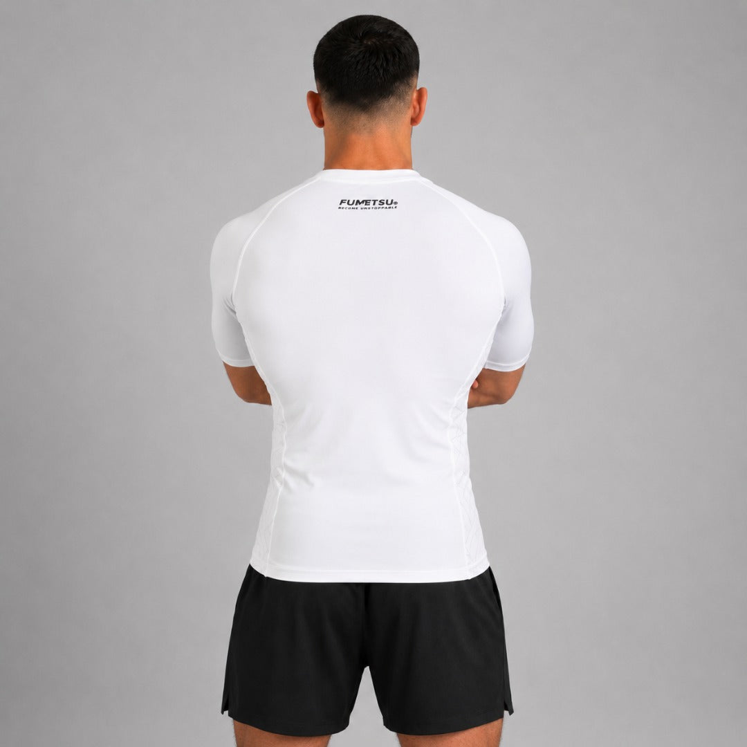 Origins Short Sleeve Rash Guard White