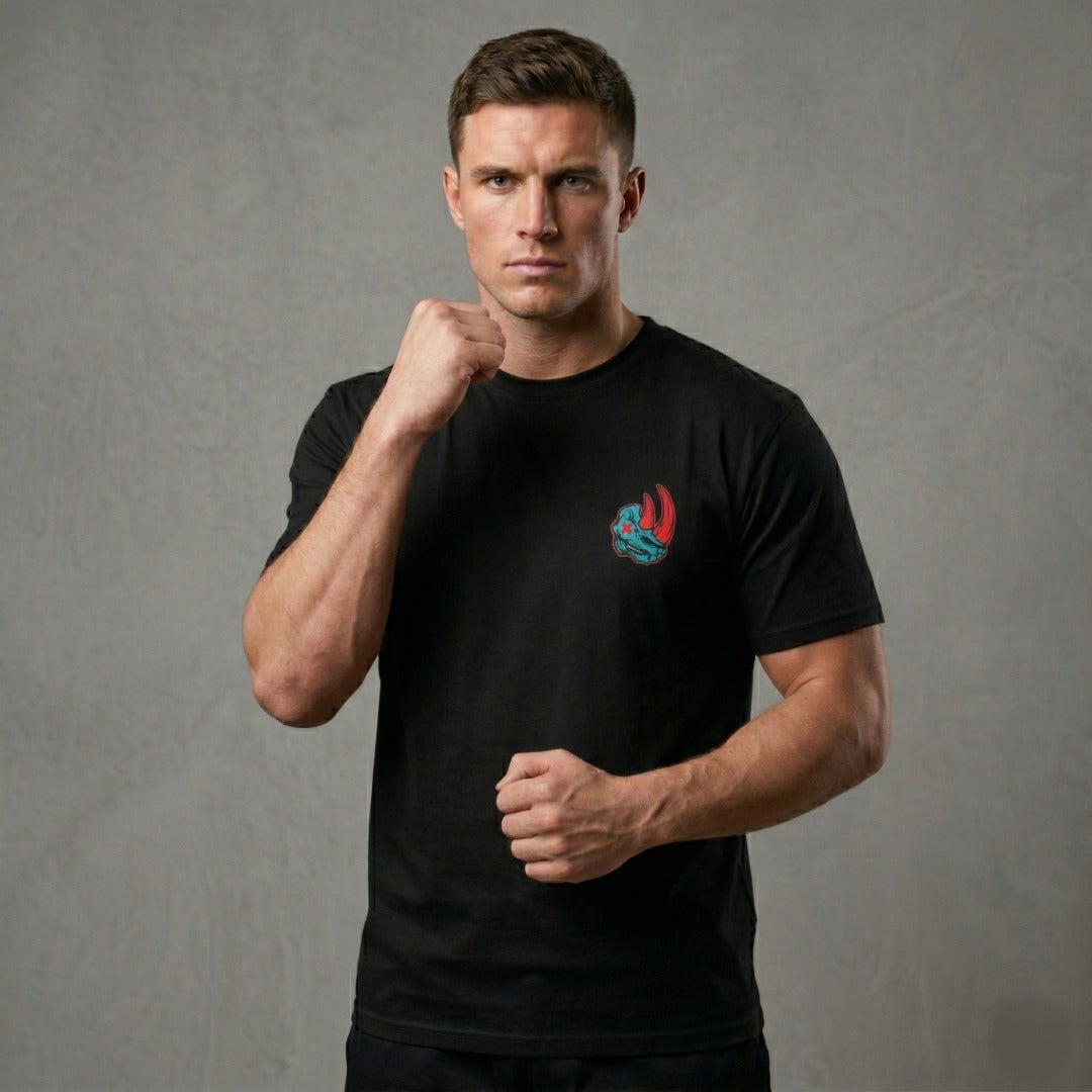 Fumetsu Rhino T-Shirt Black/Blue/Red Lifestyle