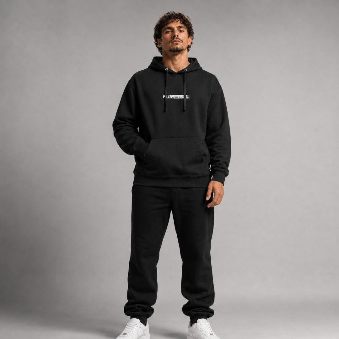 Signature Blur Hoodie Black