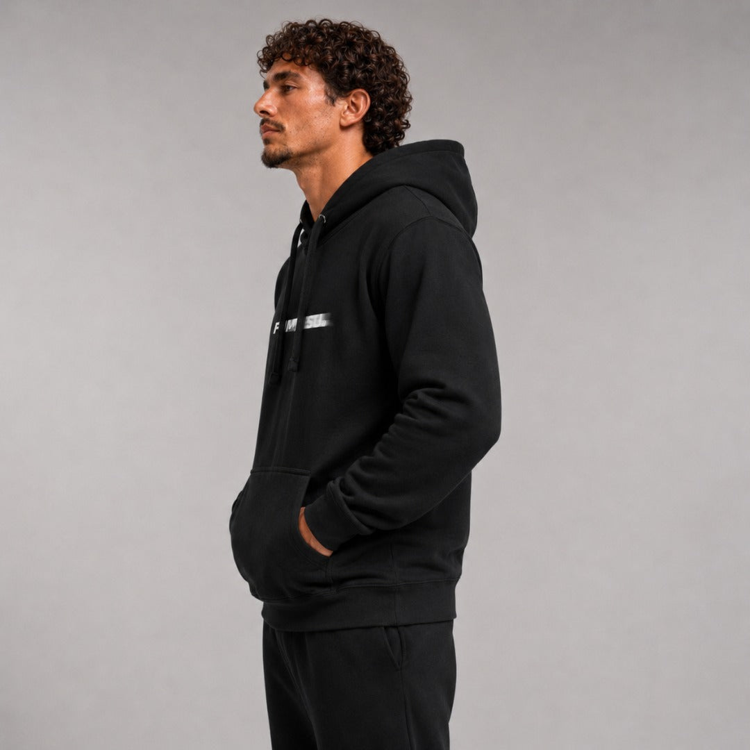 Signature Blur Hoodie Black