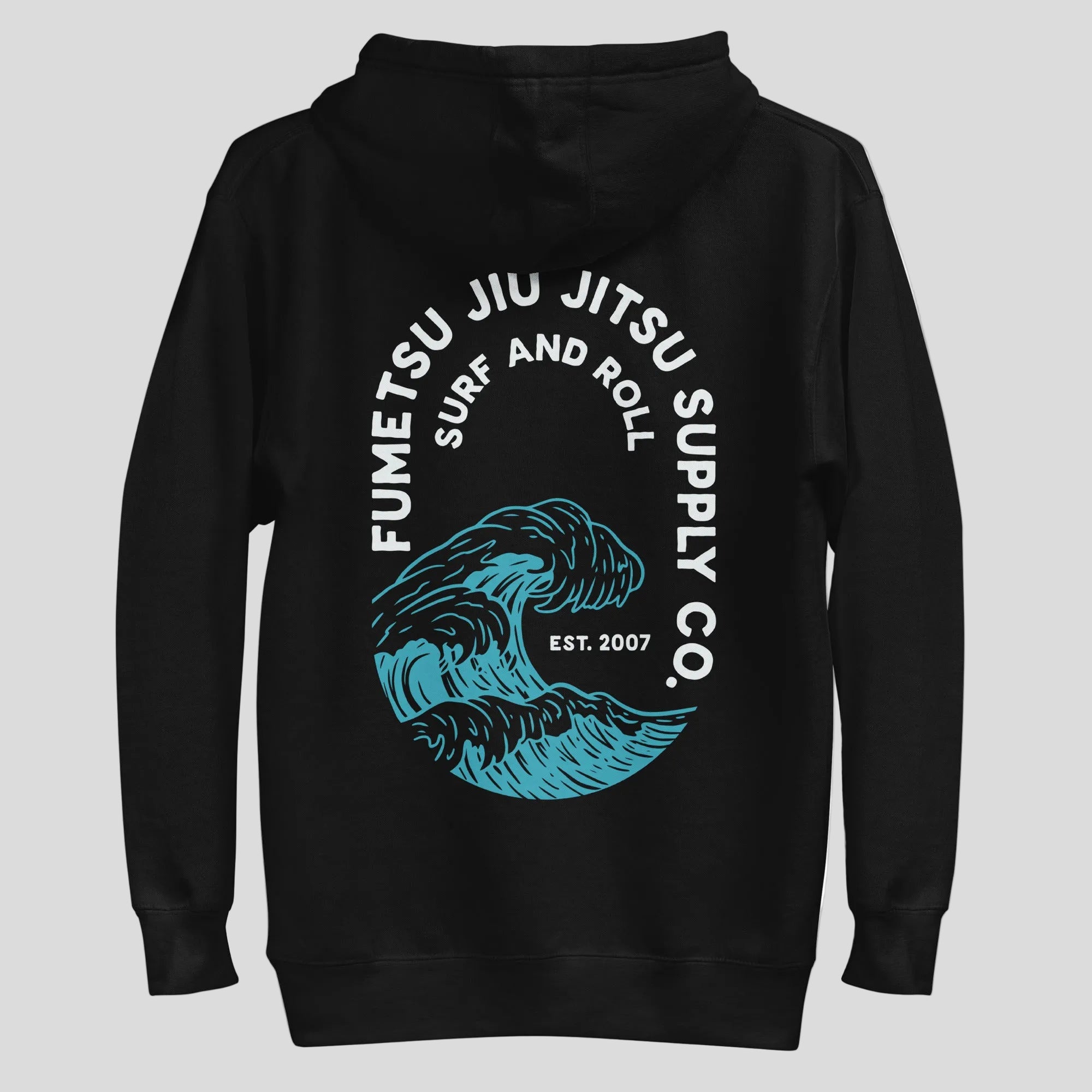 Surf and Roll Hoodie Black Back
