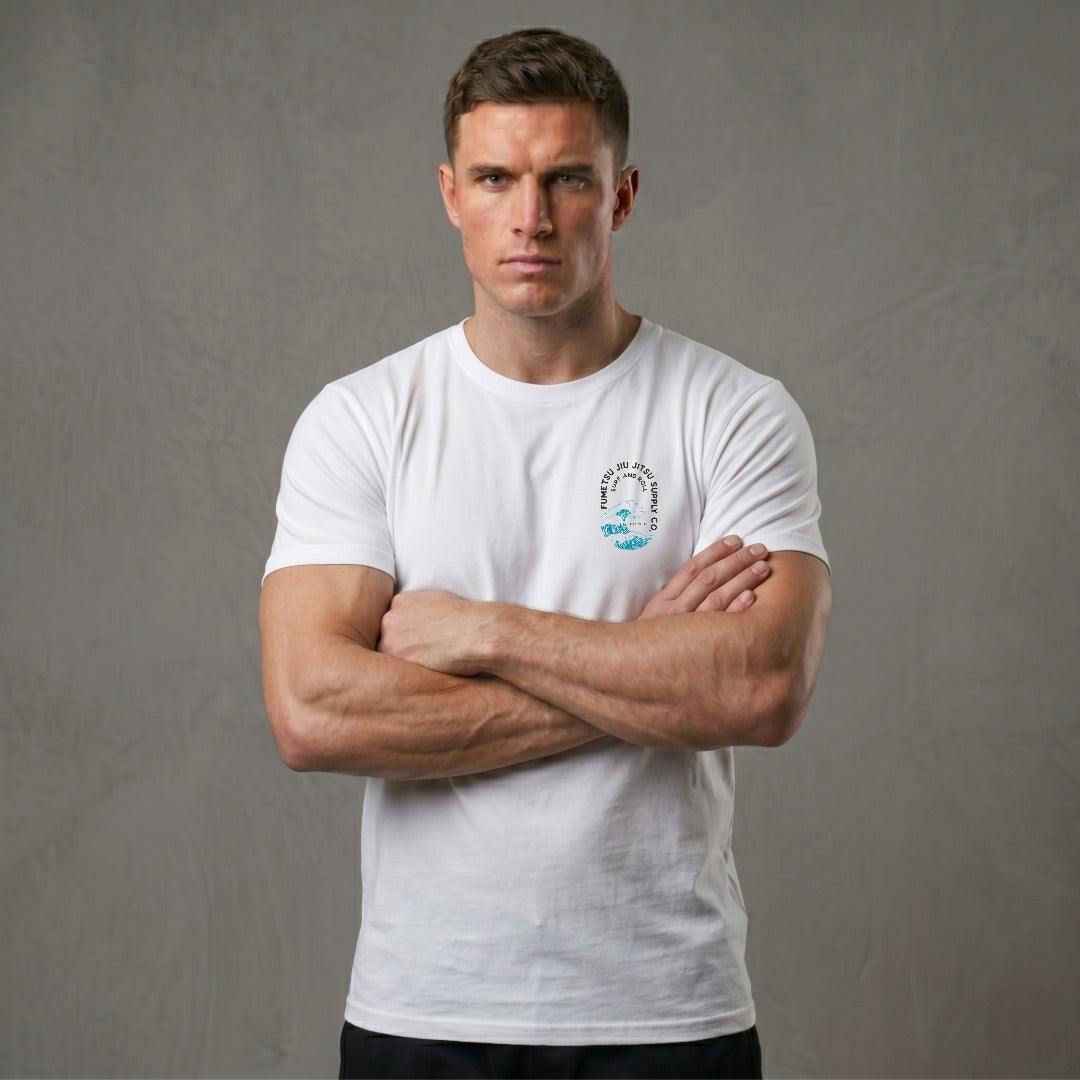 Surf and Roll T-Shirt White Lifestyle