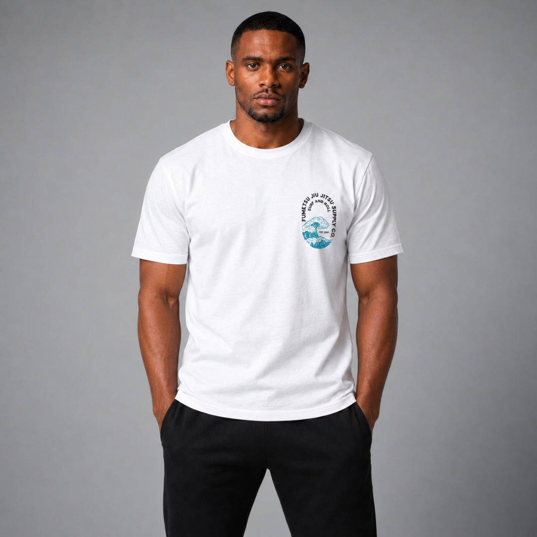 Surf and Roll T-Shirt White Photoshoot 5