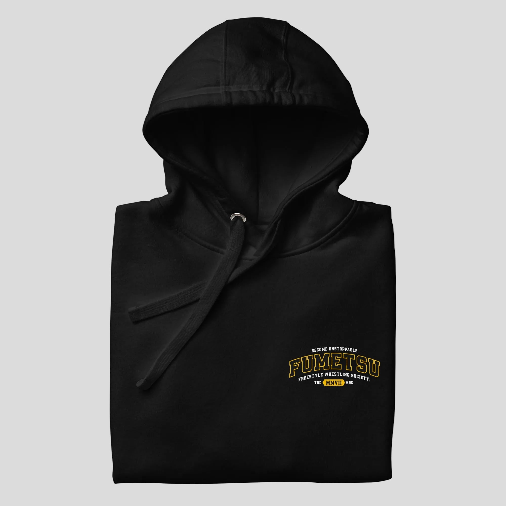 Varsity Hoodie Black folded
