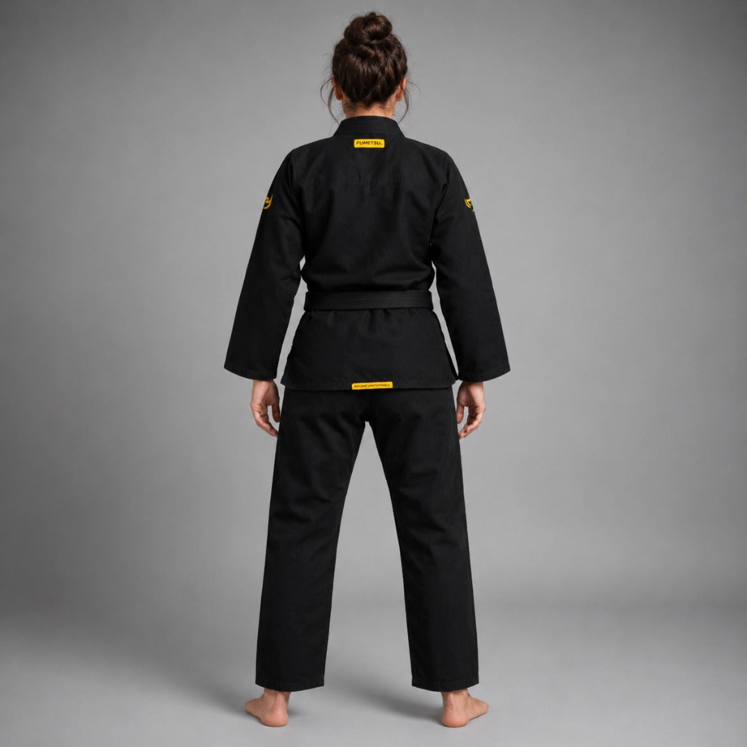 Kimono de JJB Ghost V-Lite noir/jaune pour femme
