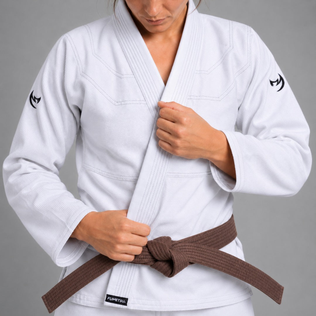 Kimono de JJB Ghost V-Lite blanc/noir pour femme