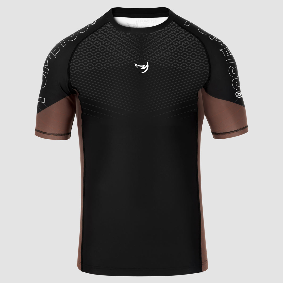 Black/Brown Competitor MK2 Short Sleeve Rash Guard - Fumetsu