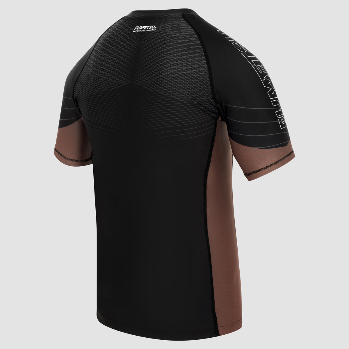 Black/Brown Competitor MK2 Short Sleeve Rash Guard - Fumetsu