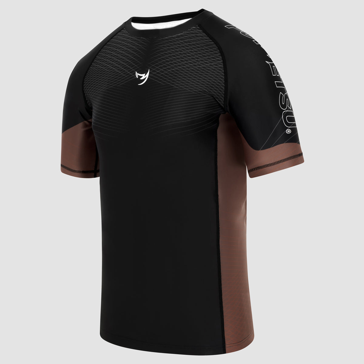Black/Brown Competitor MK2 Short Sleeve Rash Guard - Fumetsu