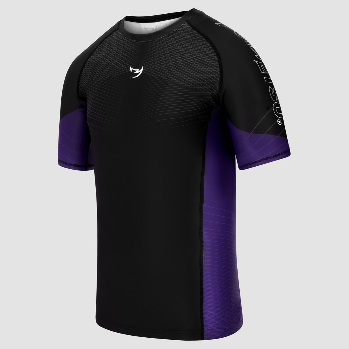 Black/Purple Competitor MK2 Short Sleeve Rash Guard - Fumetsu