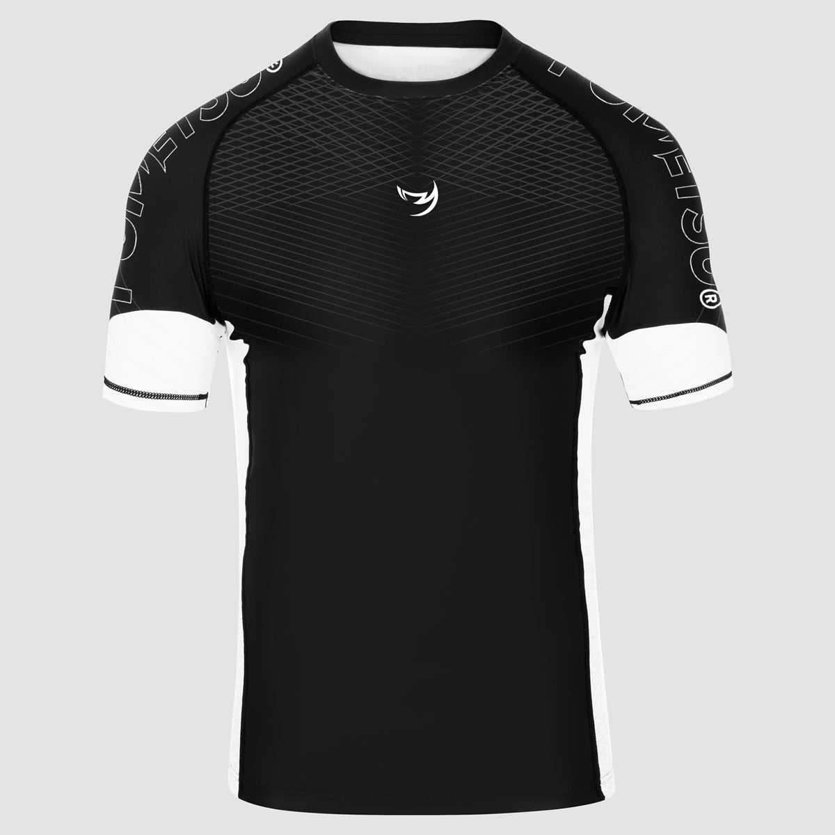 Black/White Competitor MK2 Short Sleeve Rash Guard - Fumetsu