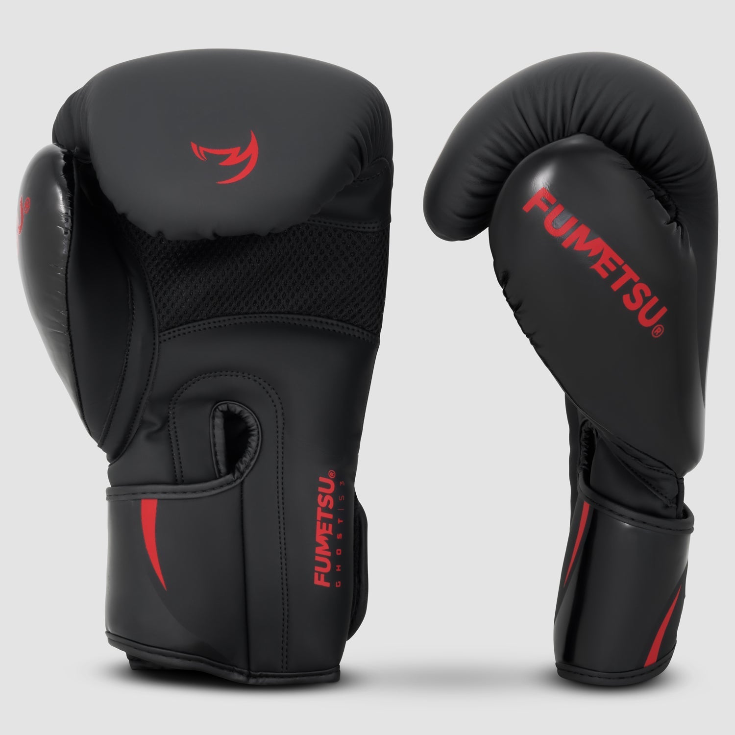 Black/Red Ghost S3 Boxing Gloves - Fumetsu