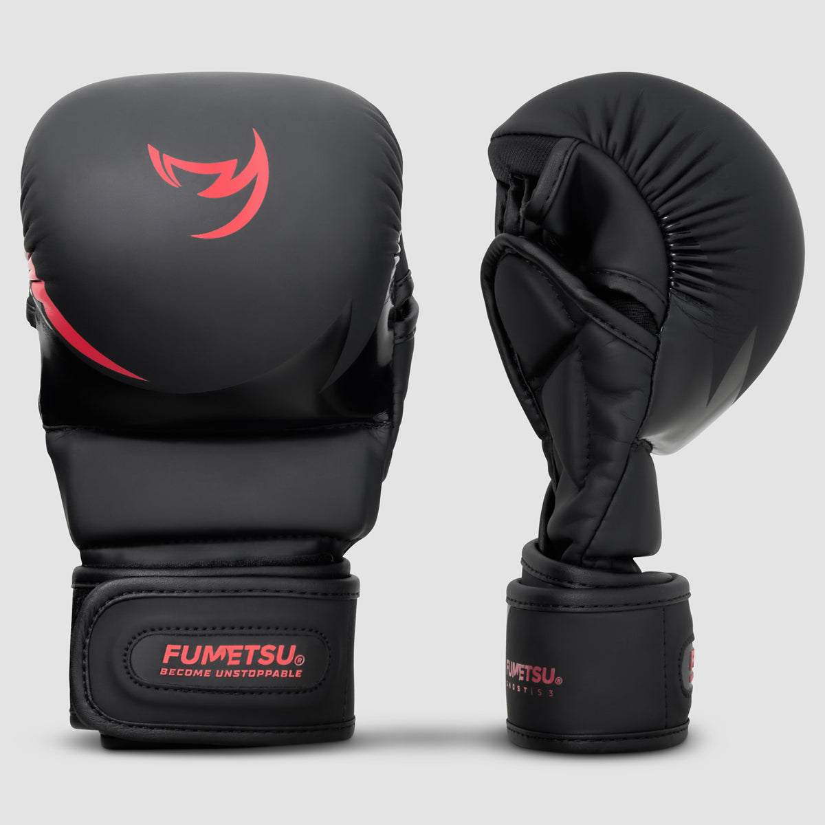 Black/Red Ghost S3 Kids MMA Sparring Gloves - Fumetsu