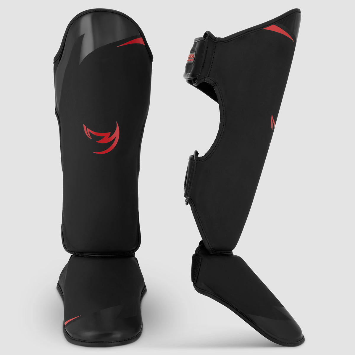 Black/Red Ghost S3 Thai Shin Guards - Fumetsu