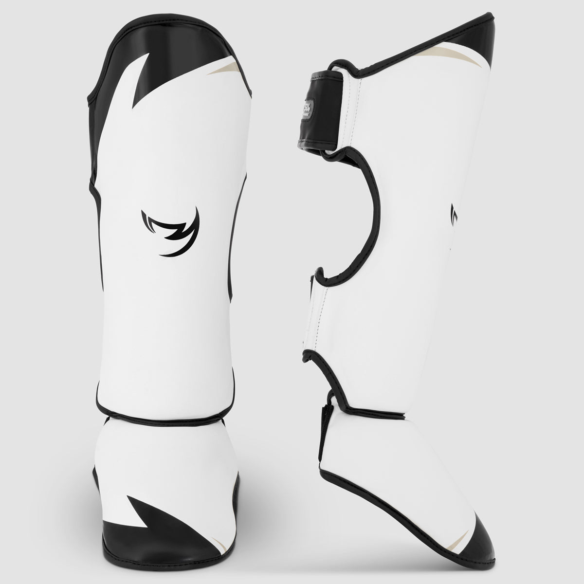 White/Black/Grey Ghost S3 Thai Shin Guards - Fumetsu