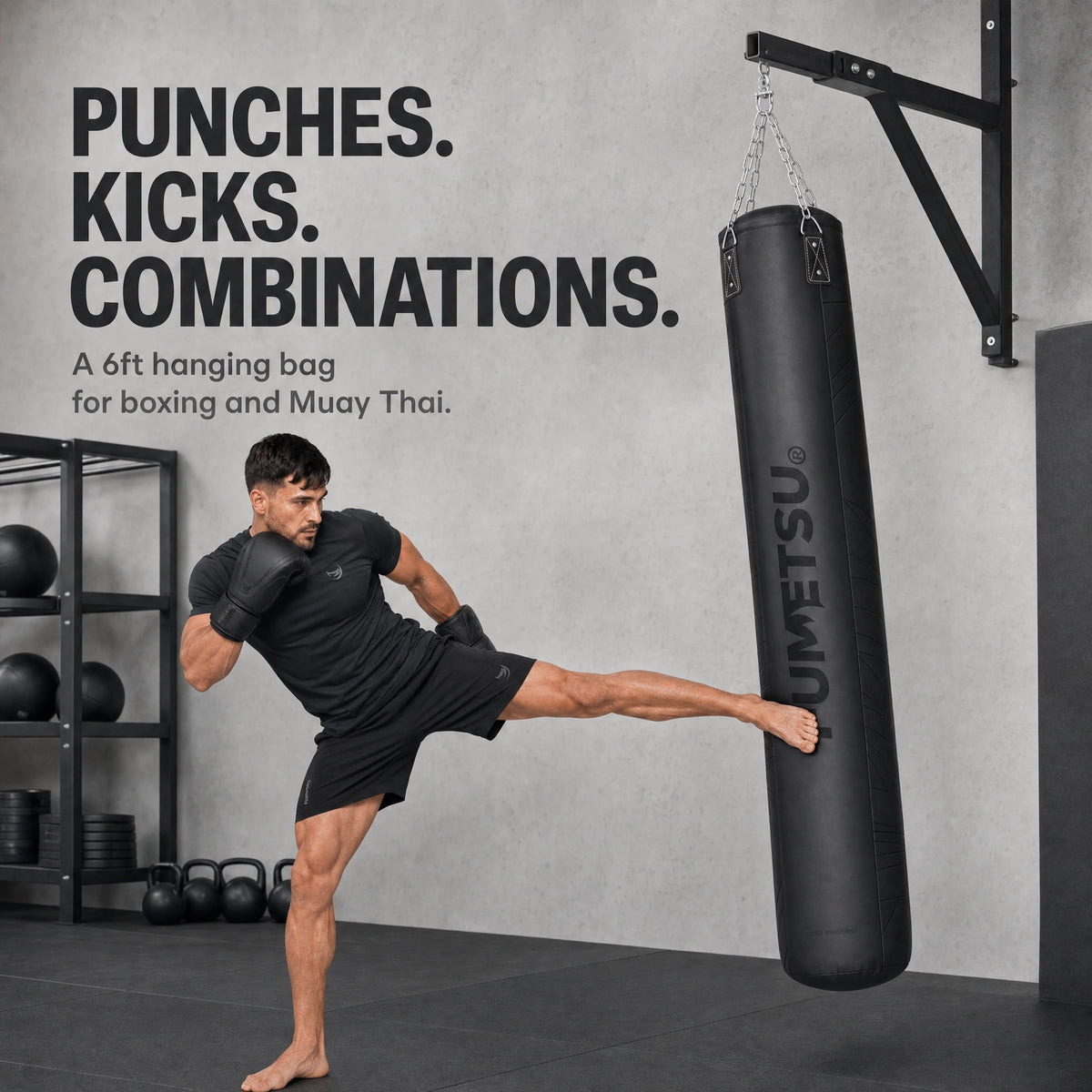 Training — Fumetsu Icon 6ft Black/Black punch bag