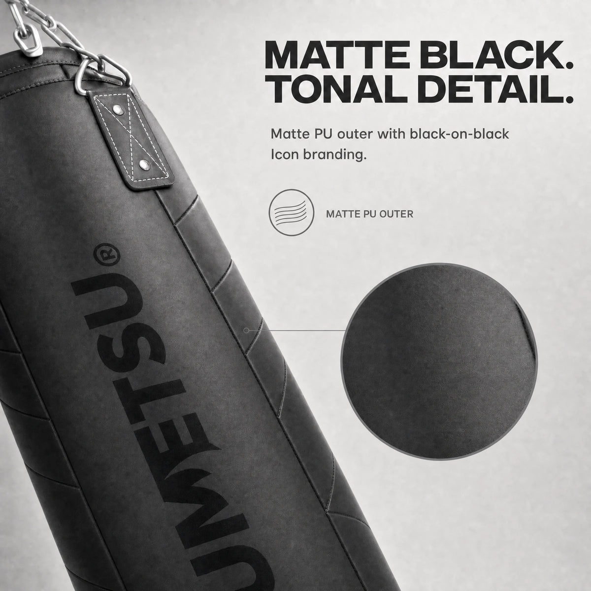 Material — Fumetsu Icon 6ft Black/Black punch bag
