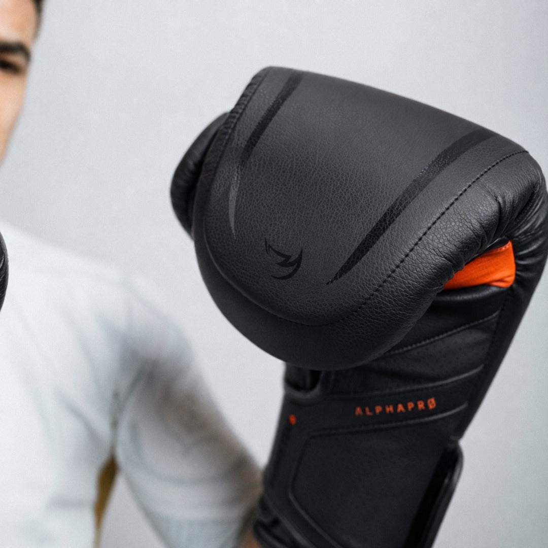 Alpha Pro MK2 Boxing Gloves Black Photoshoot 2