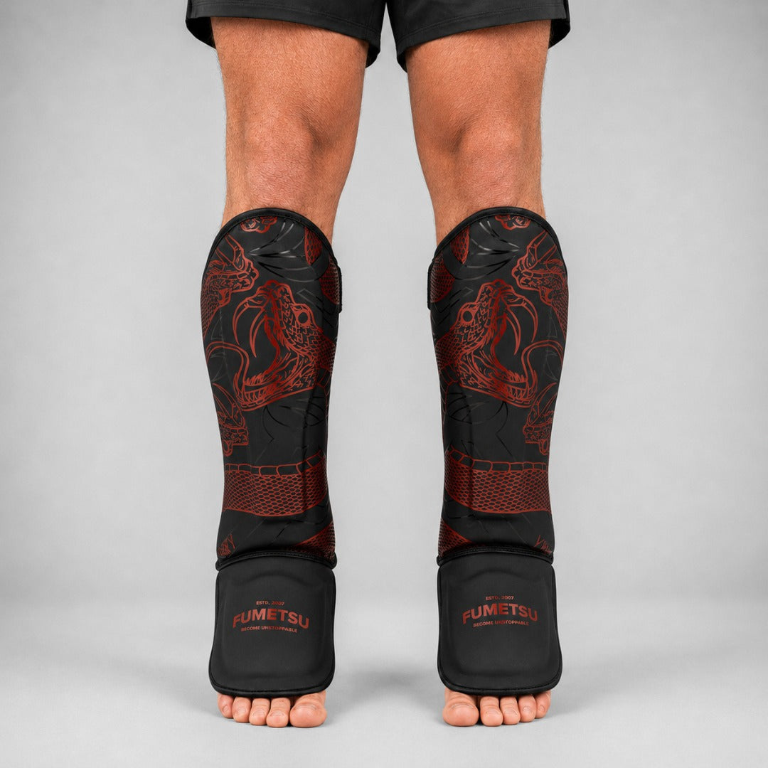 Anaconda Shin/Instep Guards Black/Red Lifestyle 1