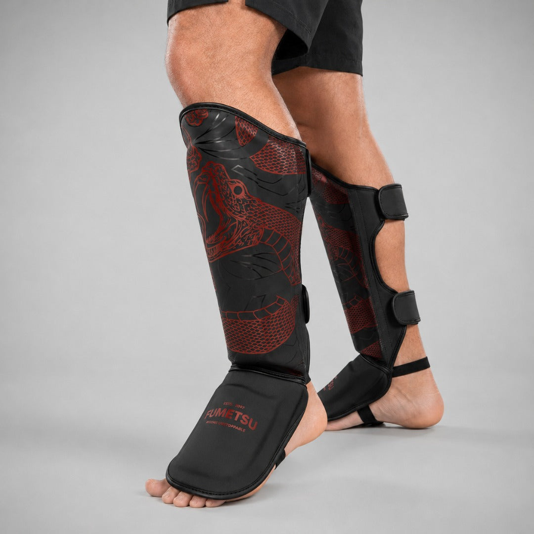 Anaconda Shin/Instep Guards Black/Red Lifestyle 2