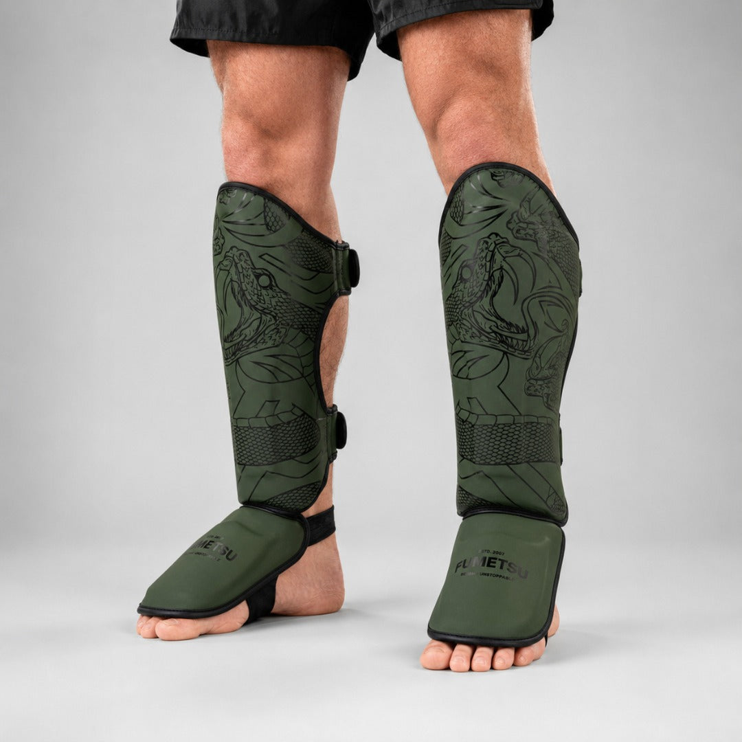 Anaconda Shin/Instep Guards Khaki/Black Lifestyle 4