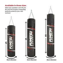 Black/White/Red Charge 4ft Punch Bag