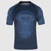 Blau/schwarzer Mjolnir Kurzarm-Rashguard