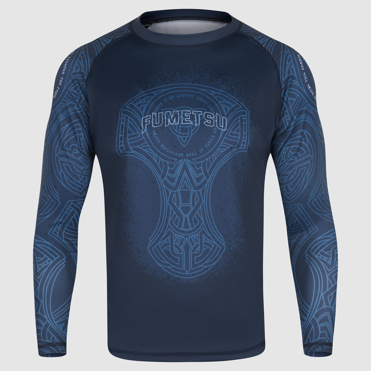 Blue/Black Mjolnir Long Sleeve Rash Guard - Fumetsu