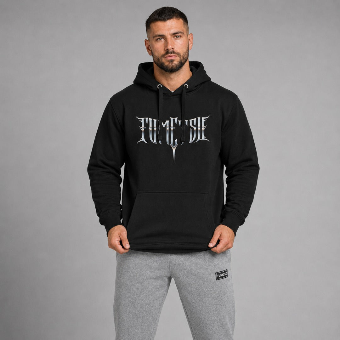 Brushed Metal Hoodie Black