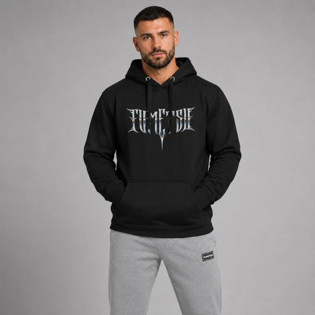 Brushed Metal Hoodie Black