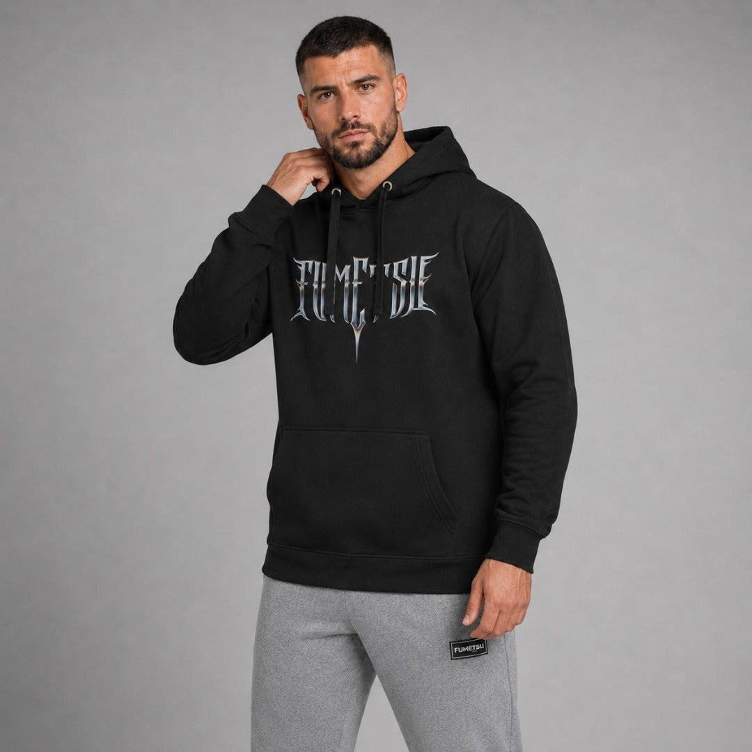 Brushed Metal Hoodie Black