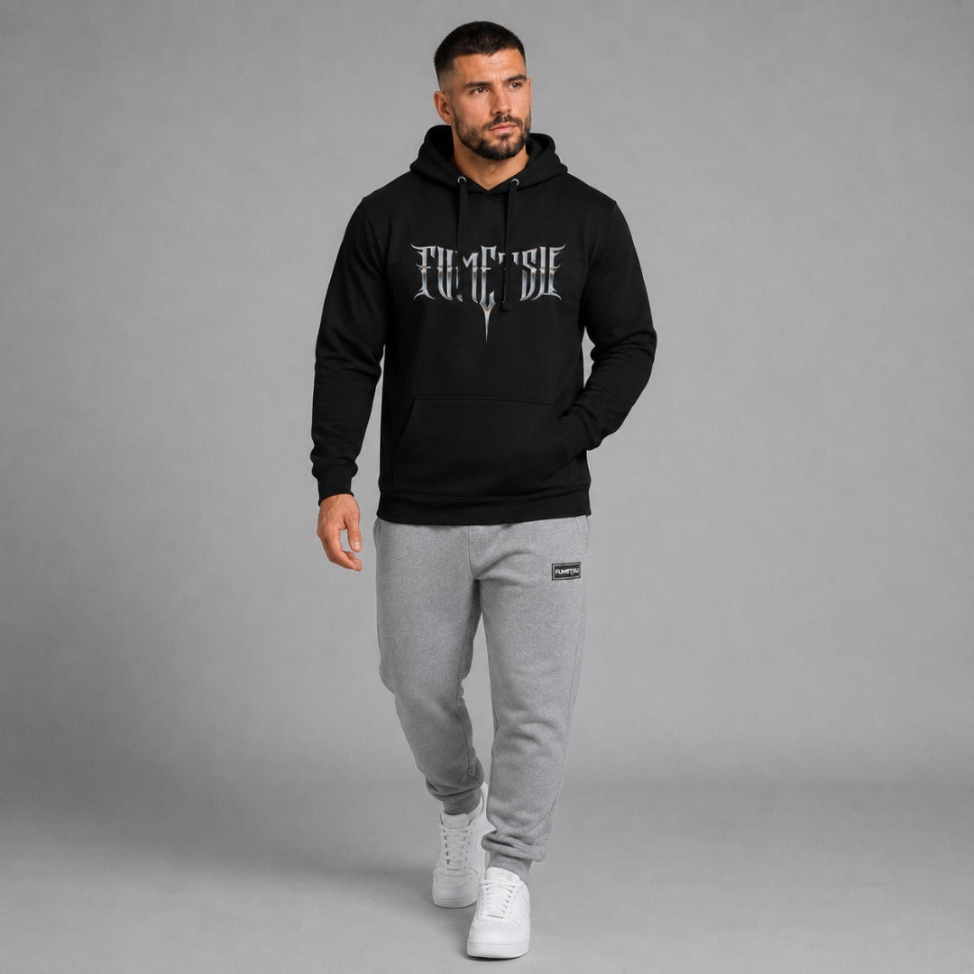 Brushed Metal Hoodie Black