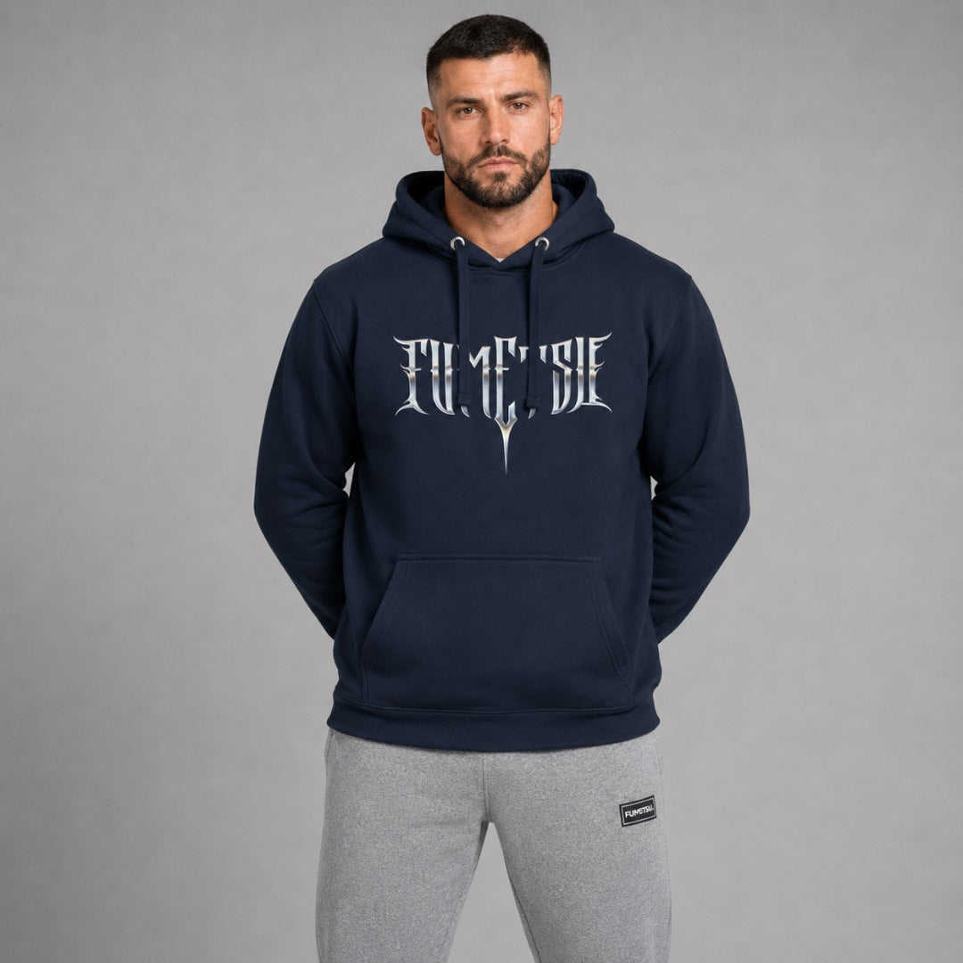 Brushed Metal Hoodie Navy Lifestyle 2
