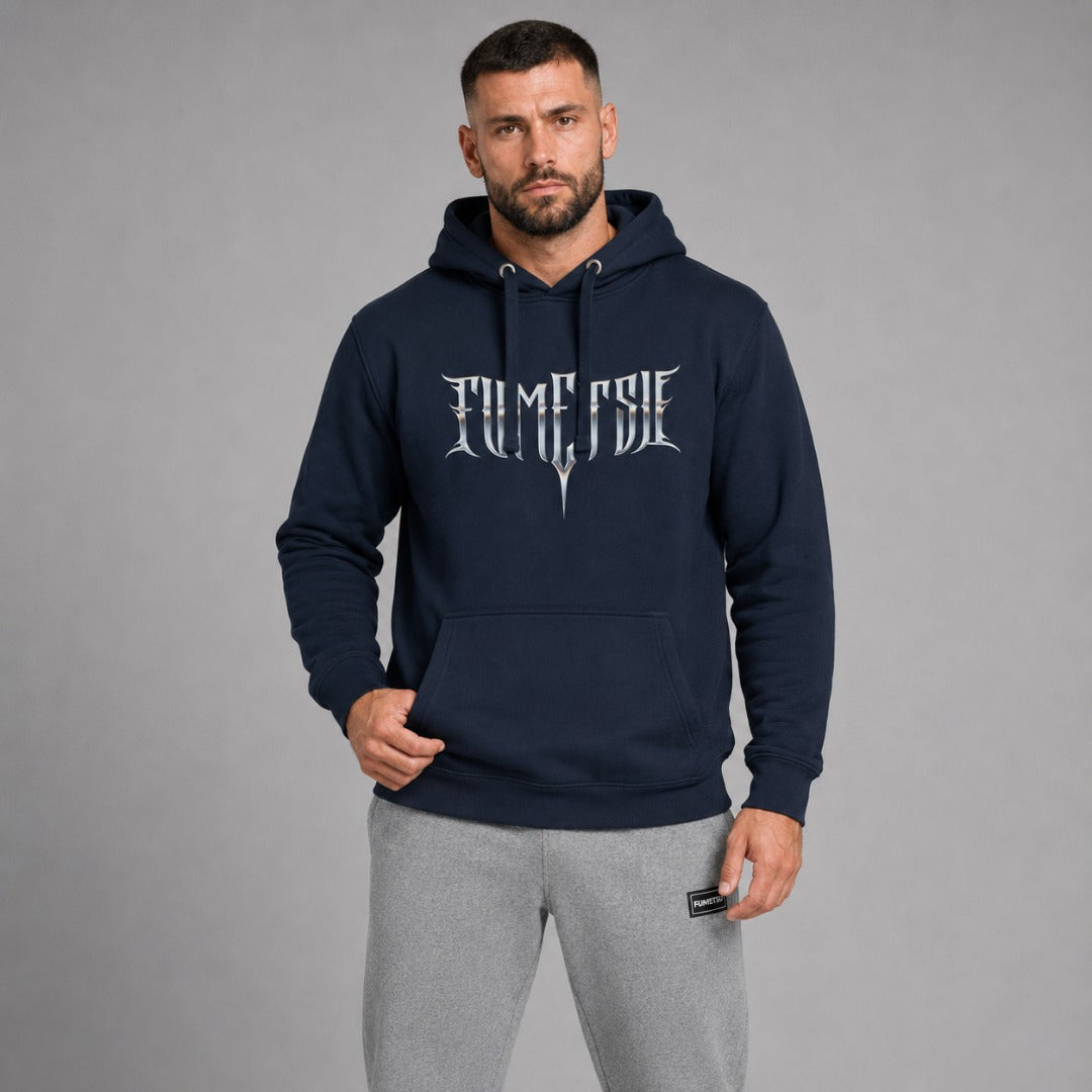 Brushed Metal Hoodie Navy Lifestyle 4