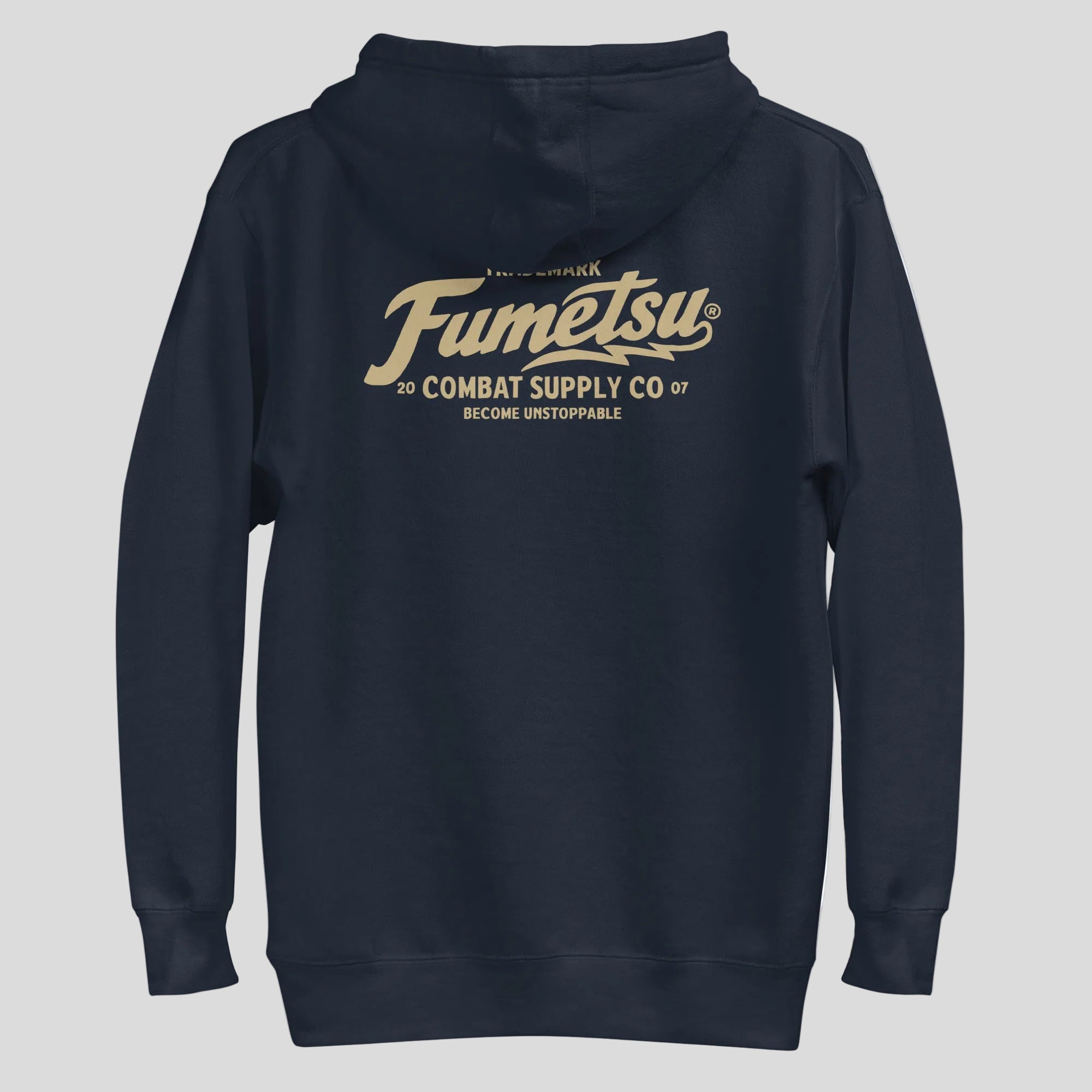Combat Supply Co. Hoodie Navy/Gold Back