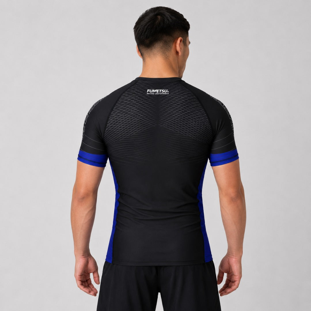 Competitor MK2 Short Sleeve Rash Guard Black/Blue