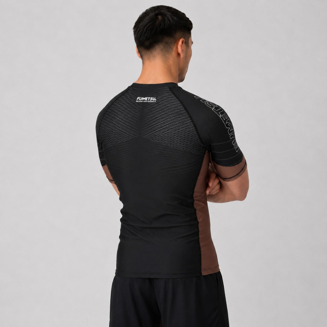 Competitor MK2 Short Sleeve Rash Guard Black/Brown