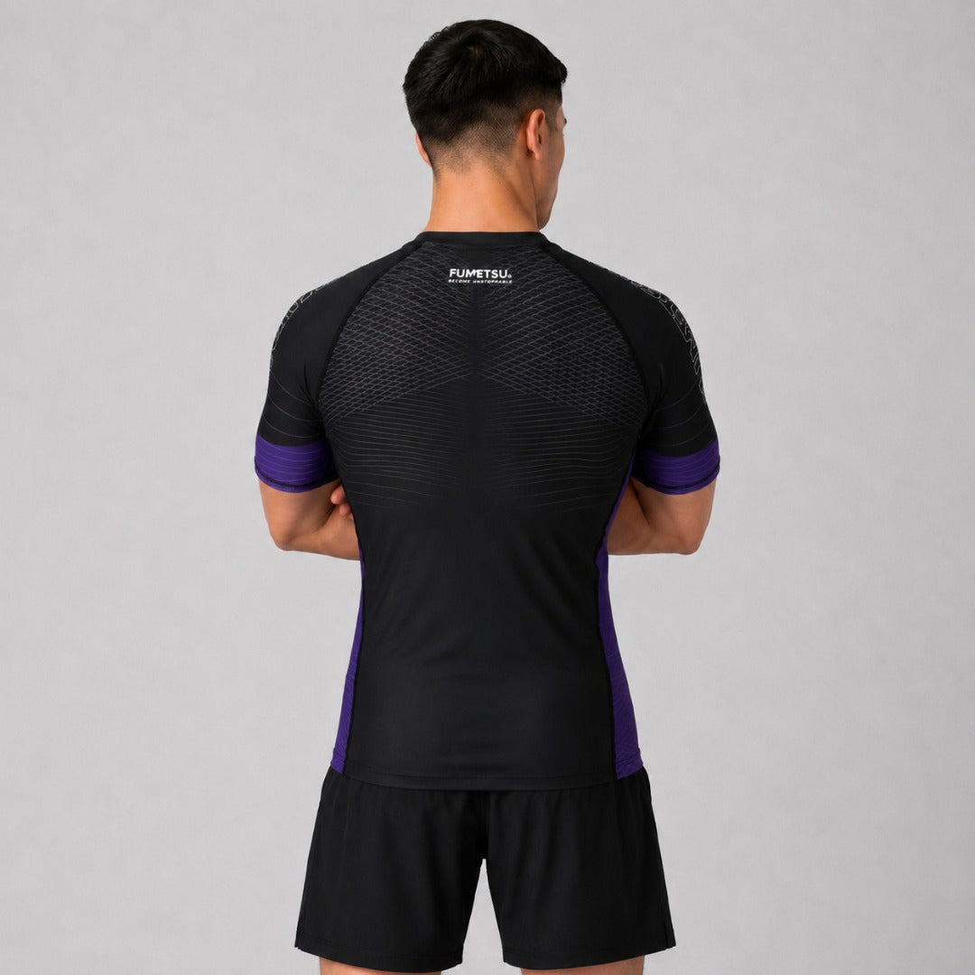 Competitor MK2 Short Sleeve Rash Guard Black/Purple