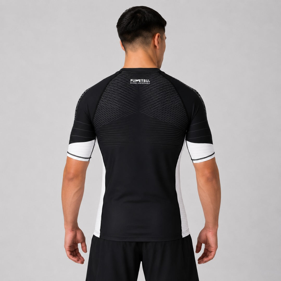 Competitor MK2 Short Sleeve Rash Guard Black/White