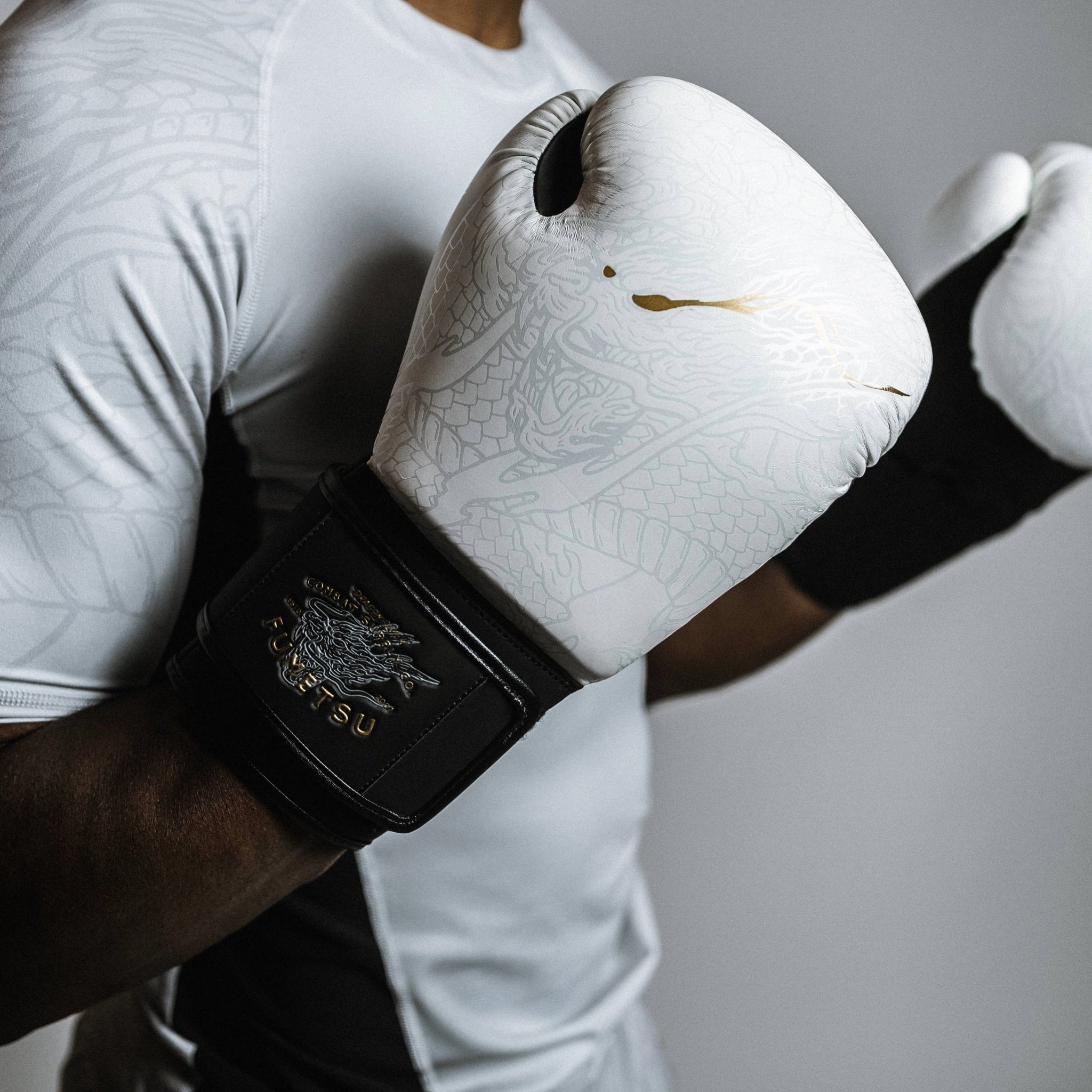 Dragon Slayer Boxing Gloves White