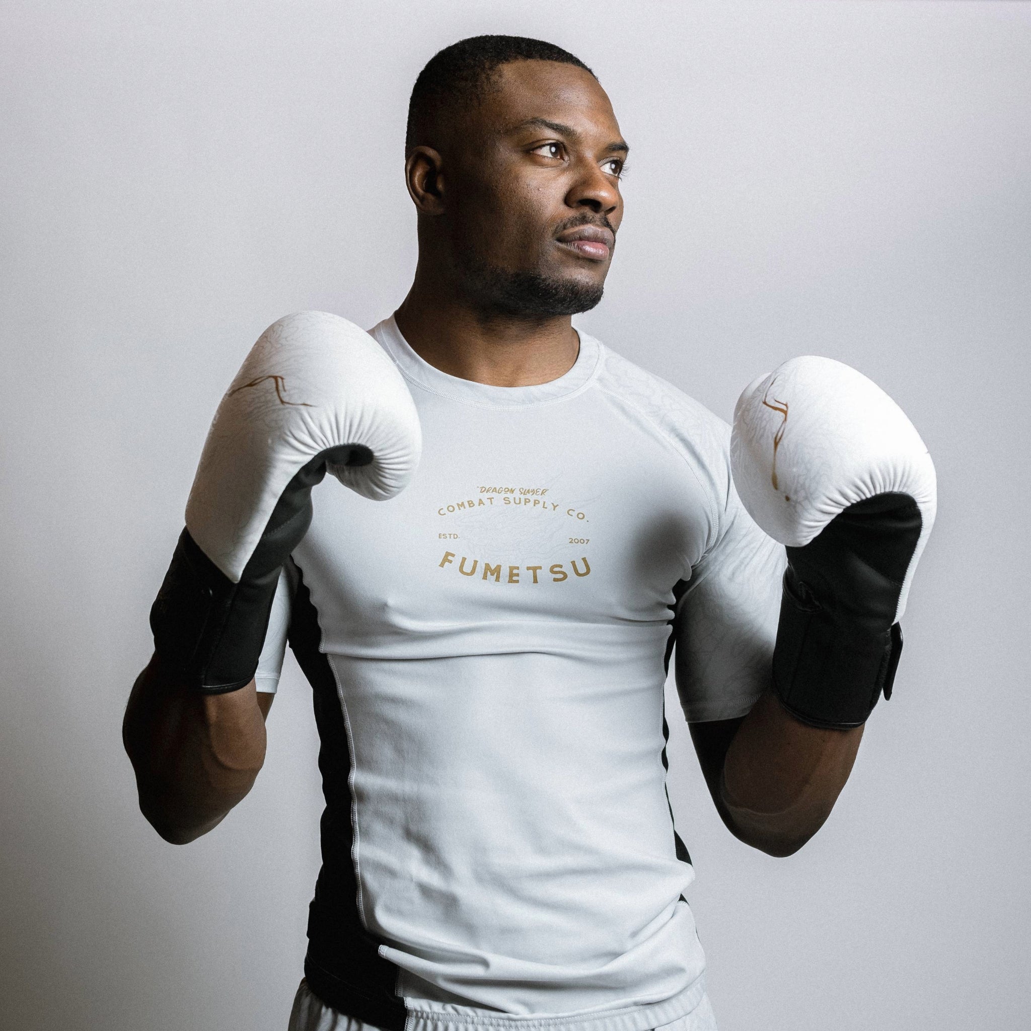 Boxing Slayer Dragon Slayer Boxing Gloves White/Black/Gold from Fumetsu