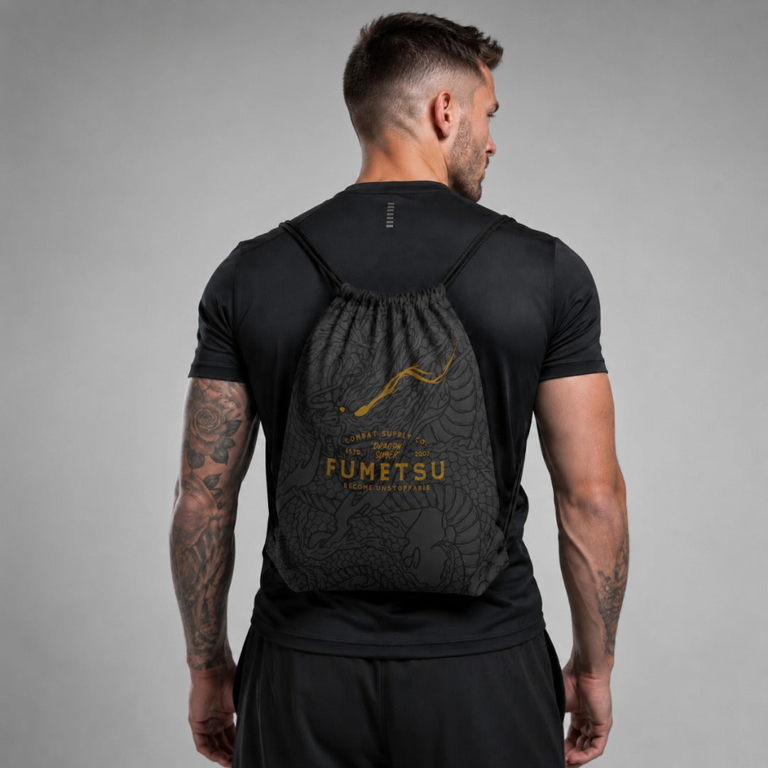 Dragon Slayer Drawstring Bag Black